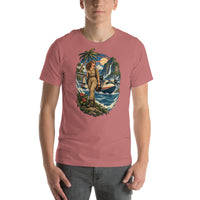 Vintage aviation pin-up T-shirt Edition 12, Mauve front product mockup