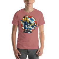 Vintage aviation pin-up T-shirt Edition 14, Mauve front product mockup