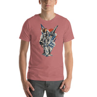 Vintage aviation pin-up T-shirt Edition 15, Mauve front product mockup