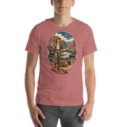 Vintage aviation pin-up T-shirt Edition 18, Mauve front product mockup