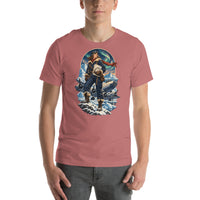 Vintage aviation pin-up T-shirt Edition 19, Mauve front product mockup