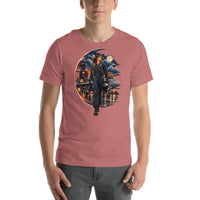 Vintage aviation pin-up T-shirt Edition 20, Mauve front product mockup
