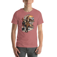 Vintage aviation pin-up T-shirt Edition 22, Mauve front product mockup