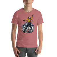 Vintage aviation pin-up T-shirt Edition 24, Mauve front product mockup