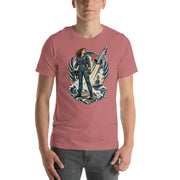 Vintage aviation pin-up T-shirt Edition 25, Mauve front product mockup