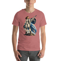 Vintage aviation pin-up T-shirt Edition 41, Mauve front product mockup