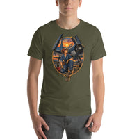 Vintage aviation pin-up T-shirt Edition 01, Military Green front product mockup