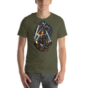 Vintage aviation pin-up T-shirt Edition 31, Military Green front product mockup