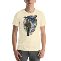 Vintage aviation pin-up T-shirt Edition 02, Natural front product mockup