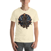 Vintage aviation pin-up T-shirt Edition 04, Natural front product mockup