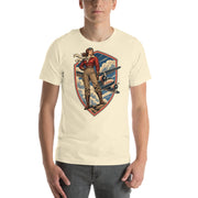 Vintage aviation pin-up T-shirt Edition 06, Natural front product mockup