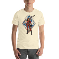 Vintage aviation pin-up T-shirt Edition 08, Natural front product mockup