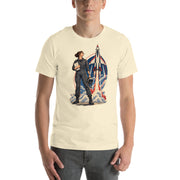 Vintage aviation pin-up T-shirt Edition 10, Natural front product mockup