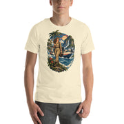 Vintage aviation pin-up T-shirt Edition 12, Natural front product mockup