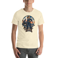 Vintage aviation pin-up T-shirt Edition 11, Natural front product mockup