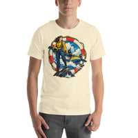 Vintage aviation pin-up T-shirt Edition 14, Natural front product mockup
