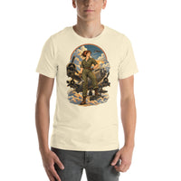 Vintage aviation pin-up T-shirt Edition 16, Natural front product mockup