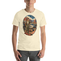Vintage aviation pin-up T-shirt Edition 18, Natural front product mockup