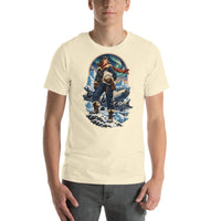 Vintage aviation pin-up T-shirt Edition 19, Natural front product mockup