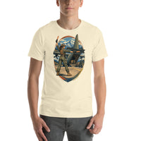Vintage aviation pin-up T-shirt Edition 21, Natural front product mockup