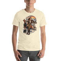 Vintage aviation pin-up T-shirt Edition 22, Natural front product mockup