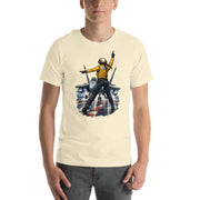 Vintage aviation pin-up T-shirt Edition 24, Natural front product mockup