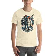 Vintage aviation pin-up T-shirt Edition 25, Natural front product mockup