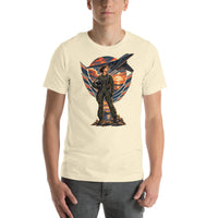 Vintage aviation pin-up T-shirt Edition 27, Natural front product mockup