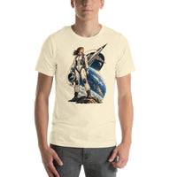 Vintage aviation pin-up T-shirt Edition 41, Natural front product mockup
