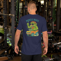 Monster Rods 004 t-shirt in navy, back view