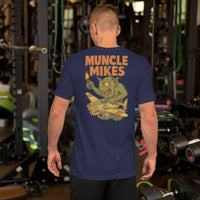 Monster Rods 001 t-shirt in navy, back view