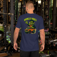 Back view of navy Monster Rods 010 unisex T-shirt