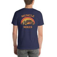 Back view of navy Hot Rod 002 unisex T-shirt