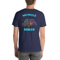 Back view of navy Hot Rod 003 unisex T-shirt