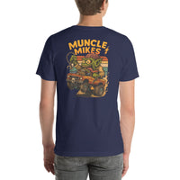 Back view of navy Monster Rods 034 unisex T-shirt