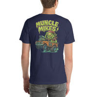 Back view of navy Monster Rods 037 unisex T-shirt