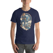Vintage aviation pin-up T-shirt Edition 37, Navy front product mockup