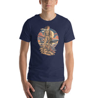 Vintage aviation pin-up T-shirt Edition 40, Navy front product mockup