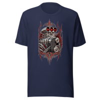 Supercharged V8 Pinstripe Unisex T-Shirt product mockup 2