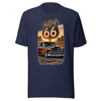 Route 66 Flame Cruiser Unisex T-Shirt product mockup 2