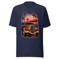 Neon Diner Flame Coupe Unisex T-Shirt product mockup 2