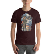 Vintage aviation pin-up T-shirt Edition 30, Oxblood Black front product mockup