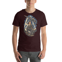 Vintage aviation pin-up T-shirt Edition 31, Oxblood Black front product mockup