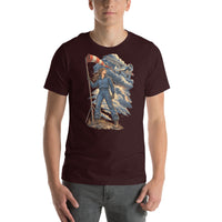 Vintage aviation pin-up T-shirt Edition 32, Oxblood Black front product mockup