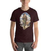 Vintage aviation pin-up T-shirt Edition 33, Oxblood Black front product mockup
