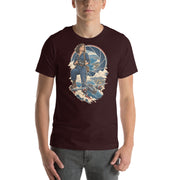 Vintage aviation pin-up T-shirt Edition 37, Oxblood Black front product mockup