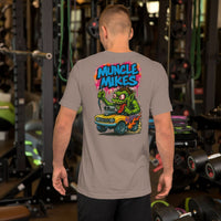 Monster Rods 006 t-shirt in pebble, back view