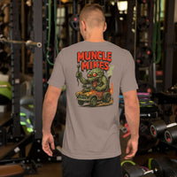 Monster Rods 007 t-shirt in pebble, back view