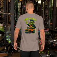 Back view of pebble Monster Rods 010 unisex T-shirt