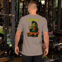 Back view of pebble Monster Rods 013 unisex T-shirt